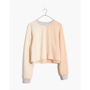 MWL Madewell Airyterry Colorblock Crop Sweatshirt Womens Small